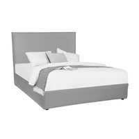 LOCA BED WITHOUT STORAGE (FOR MATTRESS 160x200cm) FABRIC SILVER GREY FABRIC TEXAS23 E1 EU
