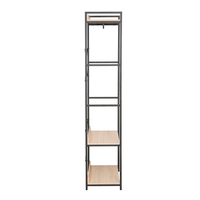 XENIA WARDROBE MELAMINE NATURAL METAL BLA 60x40x