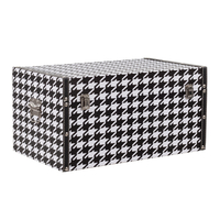 FERRE CHESTS SET 4PCS CANVAS BLACK WHITE MDF 64x40xH40cm E1 PRC