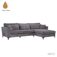 FOREVER SOFA CORNER RIGHT EASY CLEAN FABRIC GREY E1 EU