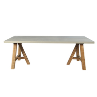 ERESOS TABLE LIMESTONE CEMENT LIGHT NATURAL 200x10