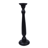 OTRERA CANDLE HOLDER WOOD MANGO BLACK D15xH53cm IN