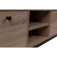 OGGI TV STAND MELAMINE SONOMA BLACK METAL 150x35xH45cm E1 TR