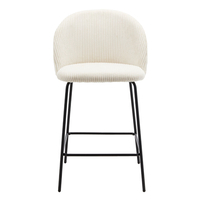 VOTSALO STOOL BAR FABRIC CREAM METAL BLACK E1 PRC