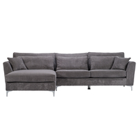 FOREVER SOFA CORNER LEFT EASY CLEAN FABRIC GREY E1 EU