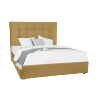7DAYS BED WITHOUT STORAGE (FOR MATTRESS 160x200cm) FABRIC MUSTARD TEXAS08 FABRIC E1 EU