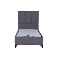 PIANO BED WITH STORAGE (FOR MATTRESS 90x200cm) FABRIC GREY 07-780 E1 TR