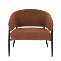 MORITZ ARMCHAIR FABRIC TERRACOTTA METAL BLACK E1 PRC