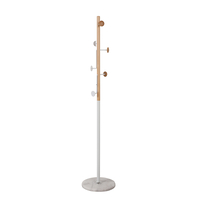 TREE COATRACK WOOD ΒΕΕCH NATURAL METAL WHITE E1 PRC