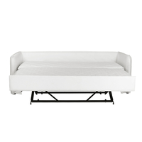 ISLAND SOFA 3SEAT REMOVABLE COVER WITH MECHANISM AND 2 MATTRESS EASY CLEAN FABRIC WHITE POLO1391 E1 GR