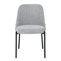 LUJO CHAIR FABRIC GREY LIGHT METAL BLACK MAT E1 PRC