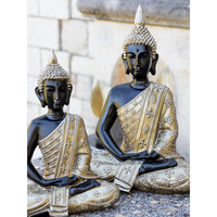 KEBA DECO BUDDHA POLYRESIN BLACK GOLD 24x13,5xH33c