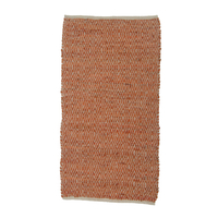 ROMBO CARPET LEATHER ORANGE BEIGE 70x150cm IN