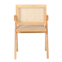 SAMURAI CHAIR WOOD RUBBERWOOD NATURAL BEIGE RATTAN PRC