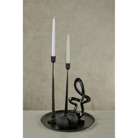 BLUR BLACK CANDLE HOLDER METAL BLACK D7,62xH41,91c