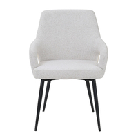 PONTE CHAIR FABRIC CREAM METAL BLACK E1 PRC