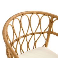 SURABAYA CHAIR PE RATTAN NATURAL WHITE 59x56x77.5 PRC