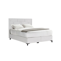 BRICK BED WITH STORAGE (FOR MATTRESS 160x200cm) FABRIC OFF WHITE 16-450 E1 TR