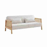 AMMOS SOFA BED 3SEAT FABRIC OFF WHITE FABRIC NATURAL E1