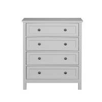 FRENCH COMMODE 4DRAWERS MDF GREY LIGHT E1 PRC