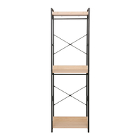 XENIA WARDROBE MELAMINE NATURAL METAL BLACK 60x40x