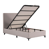 FRAME BED WITH STORAGE (FOR MATTRESS 120x200cm) ZAKAR LOOK BEIGE 16-854 E1 TR