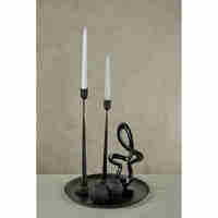 BLUR BLACK CANDLE HOLDER METAL BLACK D7,62xH36,20c