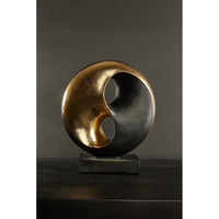 YIN YANG DECO POLYRESIN GOLD BLACK 27x9,5xH30,5cm