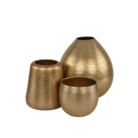 OSCAR VASE ALUMINIUM CHAMPAGNE D17,5xH18cm IN