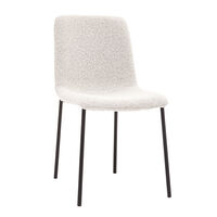 BRICK CHAIR FABRIC CREAM METAL BLACK E1 PRC