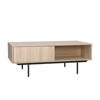 RIGOTE COFFEE TABLE 1DRAWER CHIPBOARD WITH MELAMINE CARTA SONOMA METAL BLACK 120x59xH45cm E1 PRC