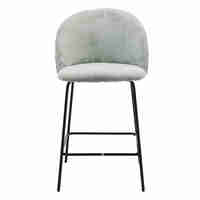 VOTSALO STOOL BAR FABRIC ALMOND GREEN METAL BLACK E1 PRC