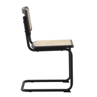 BROYER CHAIR WOOD RUBBERWOOD BLACK RATTAN PRC
