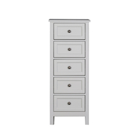 FRENCH COMMODE 5DRAWERS MDF GREY LIGHT E1 PRC