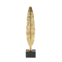 FEATHERS DECO FEATHER POLYRESIN GOLD 14x11xH74cm P