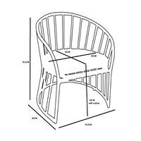 LEON ARMCHAIR RATTAN NATURAL 72x63xH76,5cm PRC
