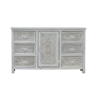 FOLEGANDROS SIDEBOARD WOOD MANGO WHITE ANTIQUE 150x40xH90cm IN