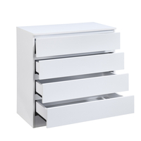 POLO COMMODE 4DRAWERS CHIPBOARD WITH MELAMINE CARTA WHITE E1 MY