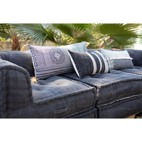 AFRICA FLOOR CUSHION FABRIC GREY DARK IN