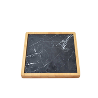 BILBAO TRAY CUTTING MARBLE BAMBOO BLACK WHITE NATU
