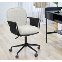 POST CHAIR DESK FABRIC GREY METAL BLACK METAL 55x5