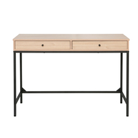 TRILOGY DESK MELAMINE NATURAL BLACK 110x48xH76cm E