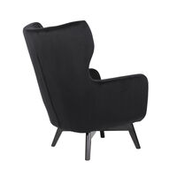 SALINA ARMCHAIR FABRIC BLACK WOOD RUBBERWOOD BLACK E1 PRC