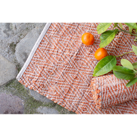 ROMBO CARPET LEATHER ORANGE BEIGE 60x90cm IN