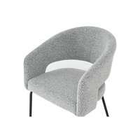 ABRAZO CHAIR ARMCHAIR FABRIC GREY LIGHT METAL BLACK E1 PRC