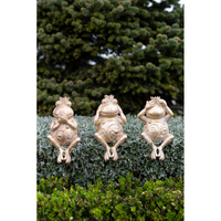 GRENOUILLE 1 DECO FROG POLYRESIN GOLD 12,2x9,4xH22