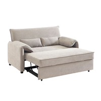 RUBIK SOFA BED 3SEAT FABRIC LATTE FABRIC E1