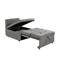 SLEEP ARMCHAIR BED FABRIC GREY DARK FABRIC E1