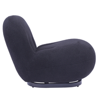 BO ARMCHAIR SWIVEL FABRIC BLACK METAL BLACK E1 PRC