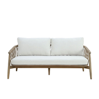 CORDA LOUNGE SET 1+2+1 WOOD ACACIA NATURAL WHITE V